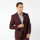 Houston Hopsack Weave Stretch Jacket Burgundy