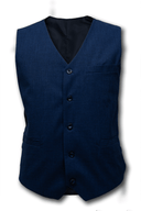 Houston Hopsack Weave Stretch Vest BLUE