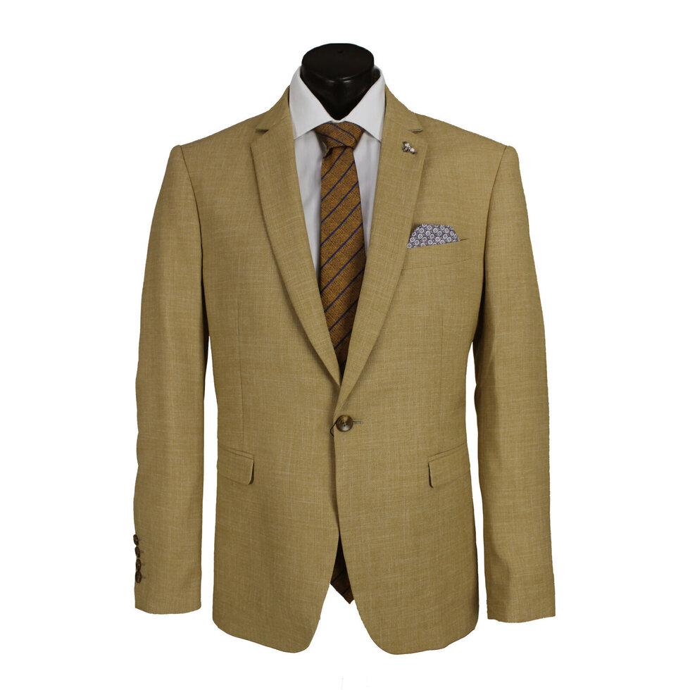 Houston Hopsac Weave Stretch Boys Jacket CAMEL