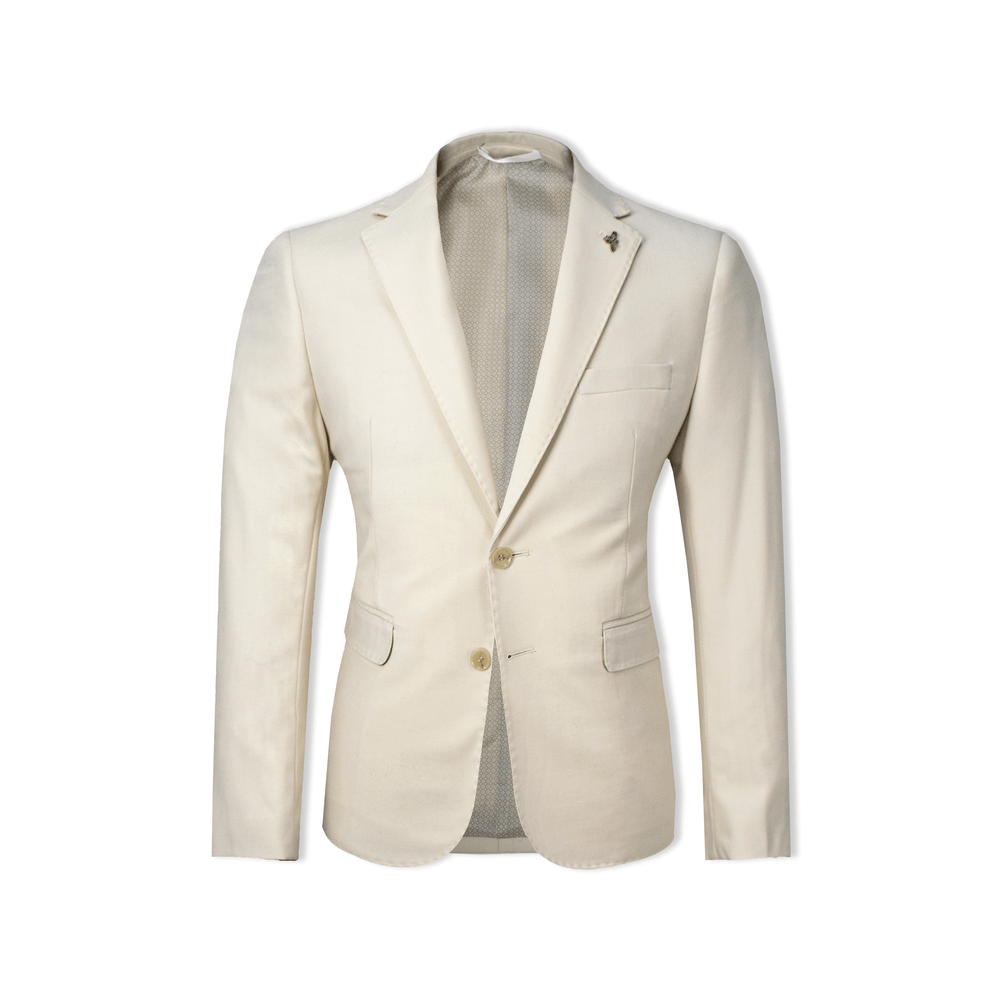 Matteo Notch Lapel Wool Blend With Stretch Jacket 1 Oatmeal