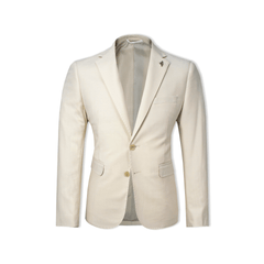 Matteo Notch Lapel Wool Blend With Stretch Jacket 1 Oatmeal