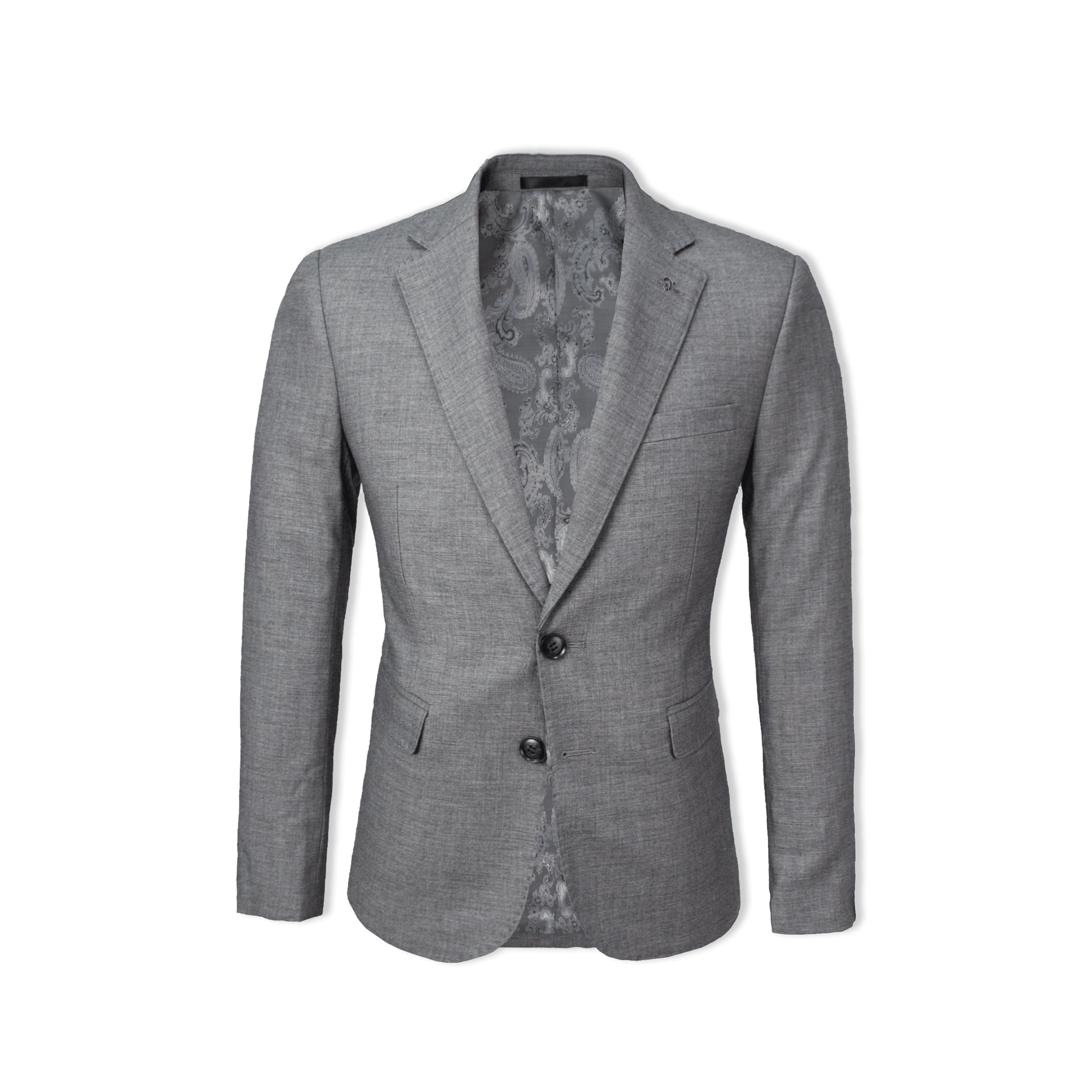 Matteo North Lapel Wool Blend With Stretch Suit Pewter