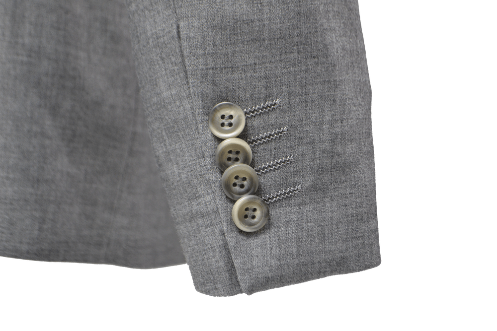 Matteo Notch Lapel Wool Blend With Stretch Jacket 12 Pewter