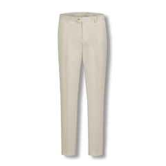Matteo Men's Wool Blend With Stretch Trousers 1 Oatmeal
