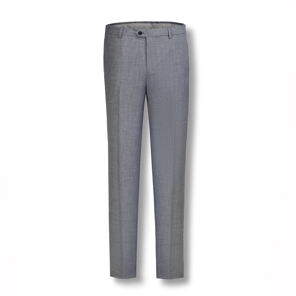 Matteo Men's Wool Blend With Stretch Trousers 12 Pewter