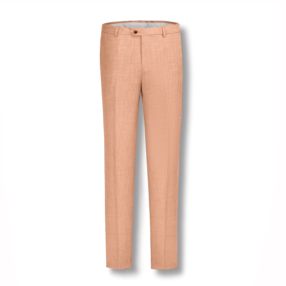 Matteo Men's Wool Blend With Stretch Trousers 6 Tangerine