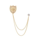 Lapel Chain Pin/ Collar Pin 8245 Copper Crest