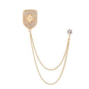 Lapel Chain Pin/ Collar Pin 8246 Copper Shield