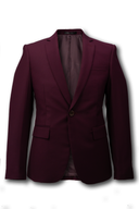Harry Super Fine Twill Plain Jacket Maroon