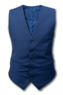 Harry Super Fine Twill Plain Vest FRENCH BLUE