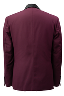 Harry Super Fine Twill Plain Detachable W2 Shawl Lapel Jacket MAROON