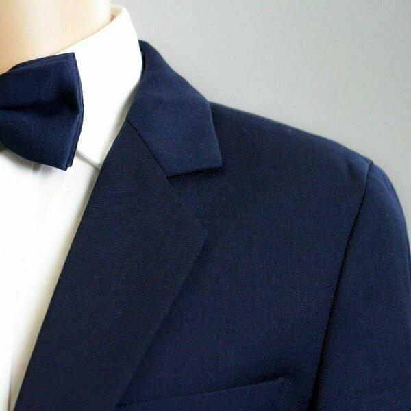 James Fine Twill Plain Boys Suit Blue