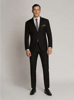 James Fine Twill Plain Long Fitting Jacket Black
