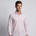 Bamboo Shirt with Stretch Beige | Man wearing this shirt. Do not copy the face of the visual reference.