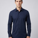 Brooks Oxford Long Sleeve Shirt NAVY | Man wearing this formal long sleeve shirt.