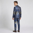 Constellation Dinner Jacket with Shawl Lapel Blue | Same as first image, but have the model standing side on or at an alternative angle towards the camera.