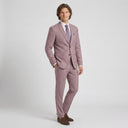 Edison Windowpane Check Jacket Garnet | Same again, but the model is now standing in a completely different pose.