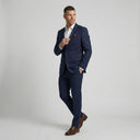 Harry Super Fine Twill Plain Jacket Ocean | Same again, but the model is now standing in a completely different pose.
