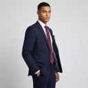 Houston Hopsack Weave Stretch Jacket Navy | Same as first image, but have the model standing side on or at an alternative angle towards the camera.