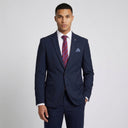 Houston Hopsack Weave Stretch Jacket Navy | Same again, but the model is now standing in a completely different pose.