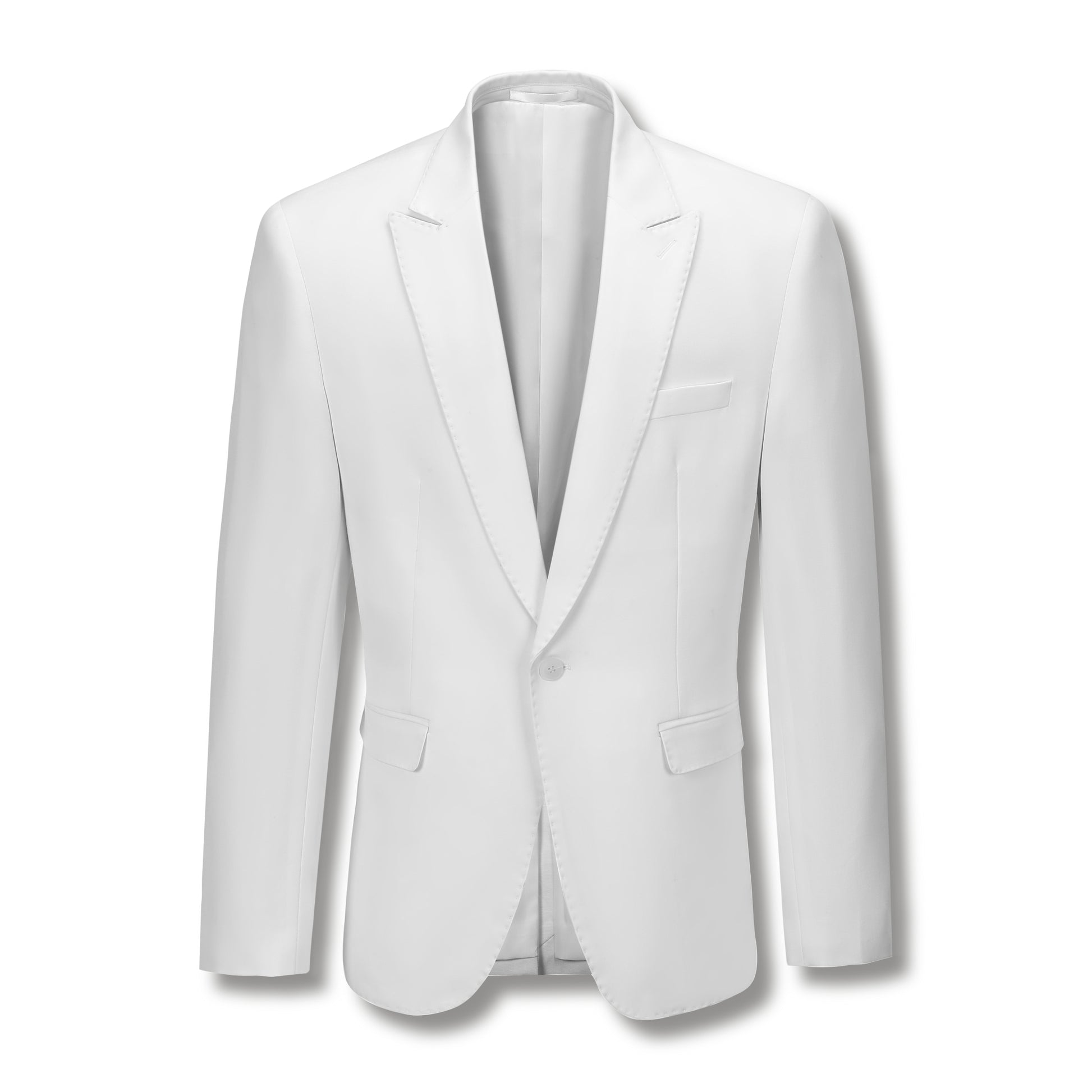 Stallone Plain Weave Stretch Boys Suit White