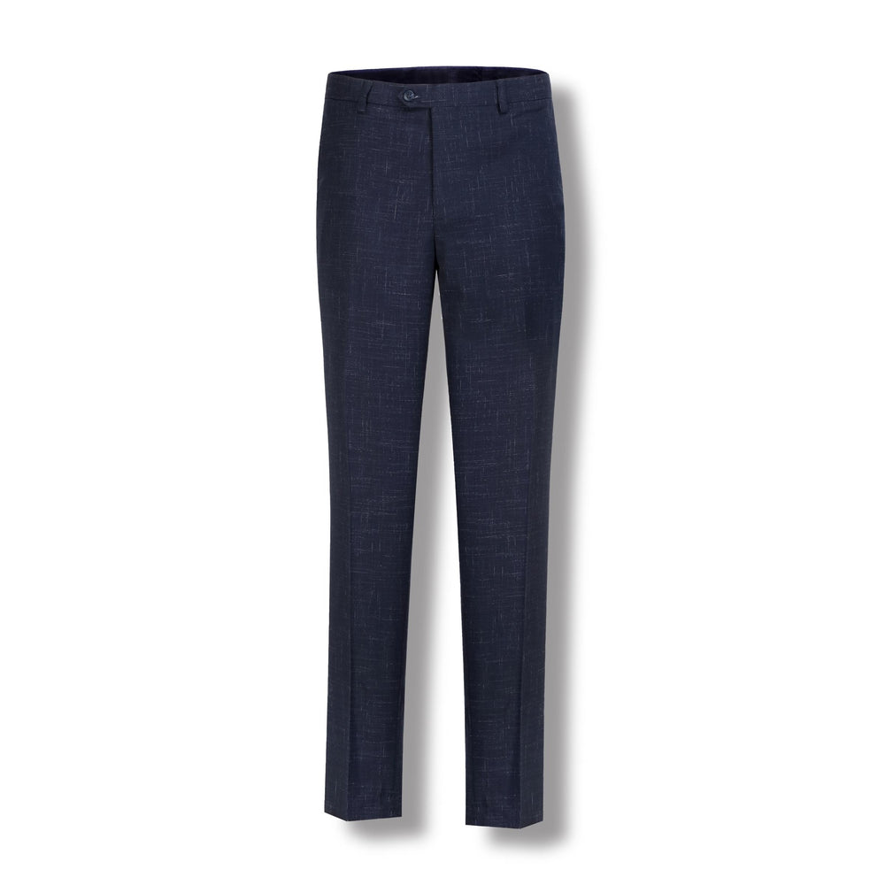 Asher Poly Viscose Flatfront Trousers NAVY