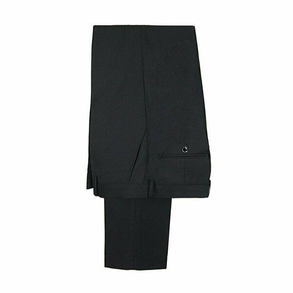 Edward Pin Dot Fine Texture Flatfront Trousers BLACK