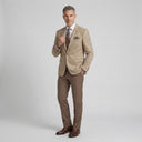 Isaac Stretch Jersey Sports Jacket - Beige | Same again, but the model is now standing in a completely different pose.