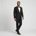 Isaac Stretch Jersey Sports Jacket - Black | Same again, but the model is now standing in a completely different pose.