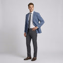 Isaac Stretch Jersey Sports Jacket - Blue | Same again, but the model is now standing in a completely different pose.