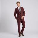 Isaac Stretch Jersey Sports Jacket - Burgundy | Same again, but the model is now standing in a completely different pose.
