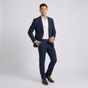 Isaac Stretch Jersey Sports Jacket - Indigo | Same again, but the model is now standing in a completely different pose.