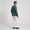 Isaac Stretch Jersey Sports Jacket - Leaf | Same as first image, but have the model standing side on or at an alternative angle towards the camera.