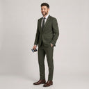 Isaac Stretch Jersey Sports Jacket - Olive | Same again, but the model is now standing in a completely different pose.