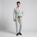 Isaac Stretch Jersey Sports Jacket - Silver | Place the product on to a male model standing in a studio on a light grey background.
