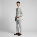 Isaac Stretch Jersey Sports Jacket - Silver | Same as first image, but have the model standing side on or at an alternative angle towards the camera.