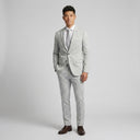 Isaac Stretch Jersey Sports Jacket - Silver | Same again, but the model is now standing in a completely different pose.