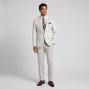 Isaac Stretch Jersey Sports Jacket - White | Place the product on to a male model standing in a studio on a light grey background.