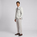 Isaac Stretch Jersey Sports Jacket - White | Same as first image, but have the model standing side on or at an alternative angle towards the camera.