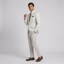 Isaac Stretch Jersey Sports Jacket - White | Same again, but the model is now standing in a completely different pose.