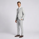 Jackson 1 Button Jacket - Silver | Same as first image, but have the model standing side on or at an alternative angle towards the camera.