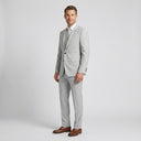 Jackson 1 Button Jacket - Silver | Same as first image, but have the model standing side on or at an alternative angle towards the camera.