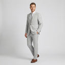 Jackson 1 Button Jacket - Silver | Same again, but the model is now standing in a completely different pose.