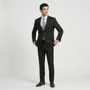 James Fine Twill Plain Jacket Black | Same again, but the model is now standing in a different pose.