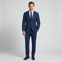 James Fine Twill Plain Jacket Blue | Place the product on to a male model standing in a studio on a light grey background.