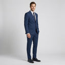James Fine Twill Plain Jacket Blue | Same as first image, but have the model standing side on or at an alternative angle towards the camera.