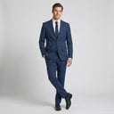 James Fine Twill Plain Jacket Blue | Same again, but the model is now standing in a completely different pose.