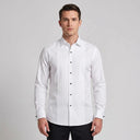Jasper Poplin Long Sleeve Dinner Shirt-Regular Collar White