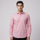 Jayden Pure Cotton Long Sleeve Shirt RED | Man wearing this formal long sleeve shirt.