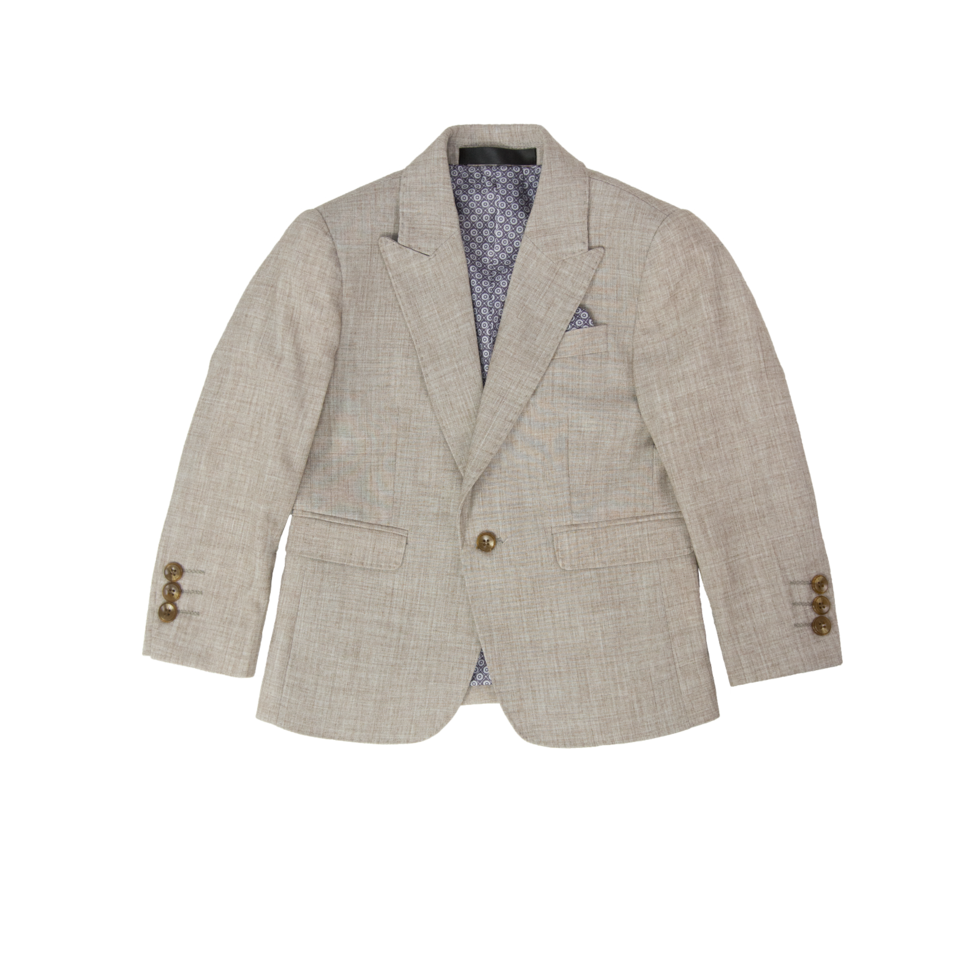Stallone Plain Weave Stretch Boys Jacket SAND